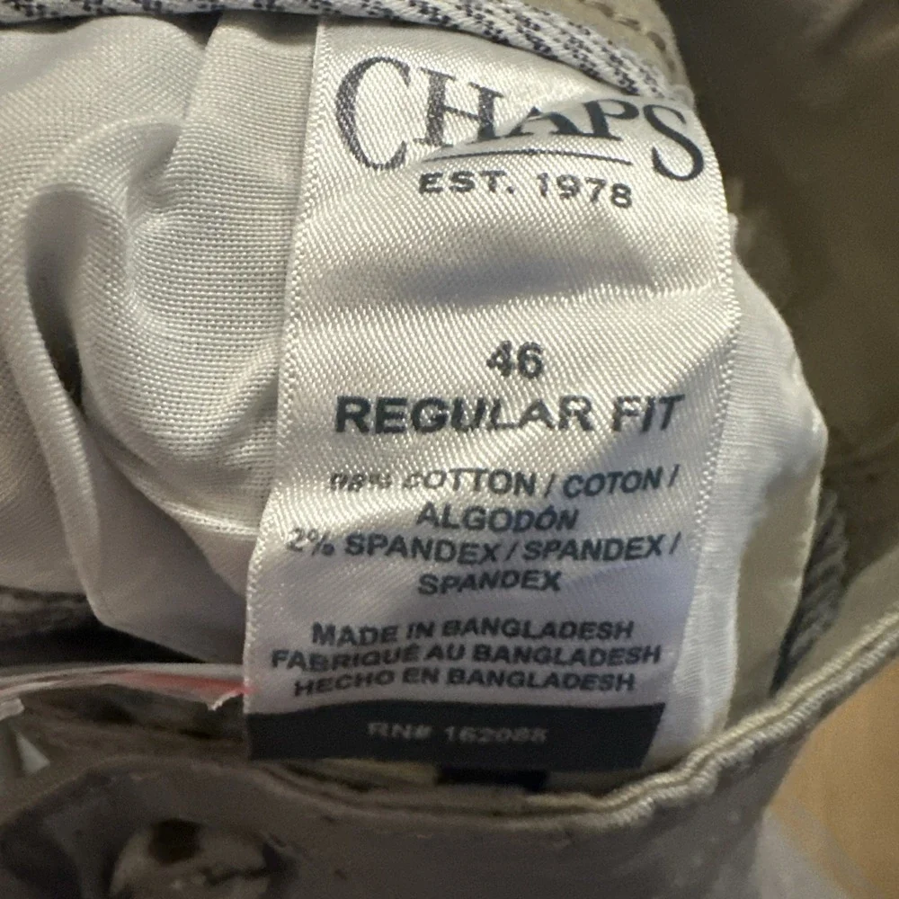 Chaps Men's Seacoast Wash Cargo Shorts Griffin Gray Size 46 10